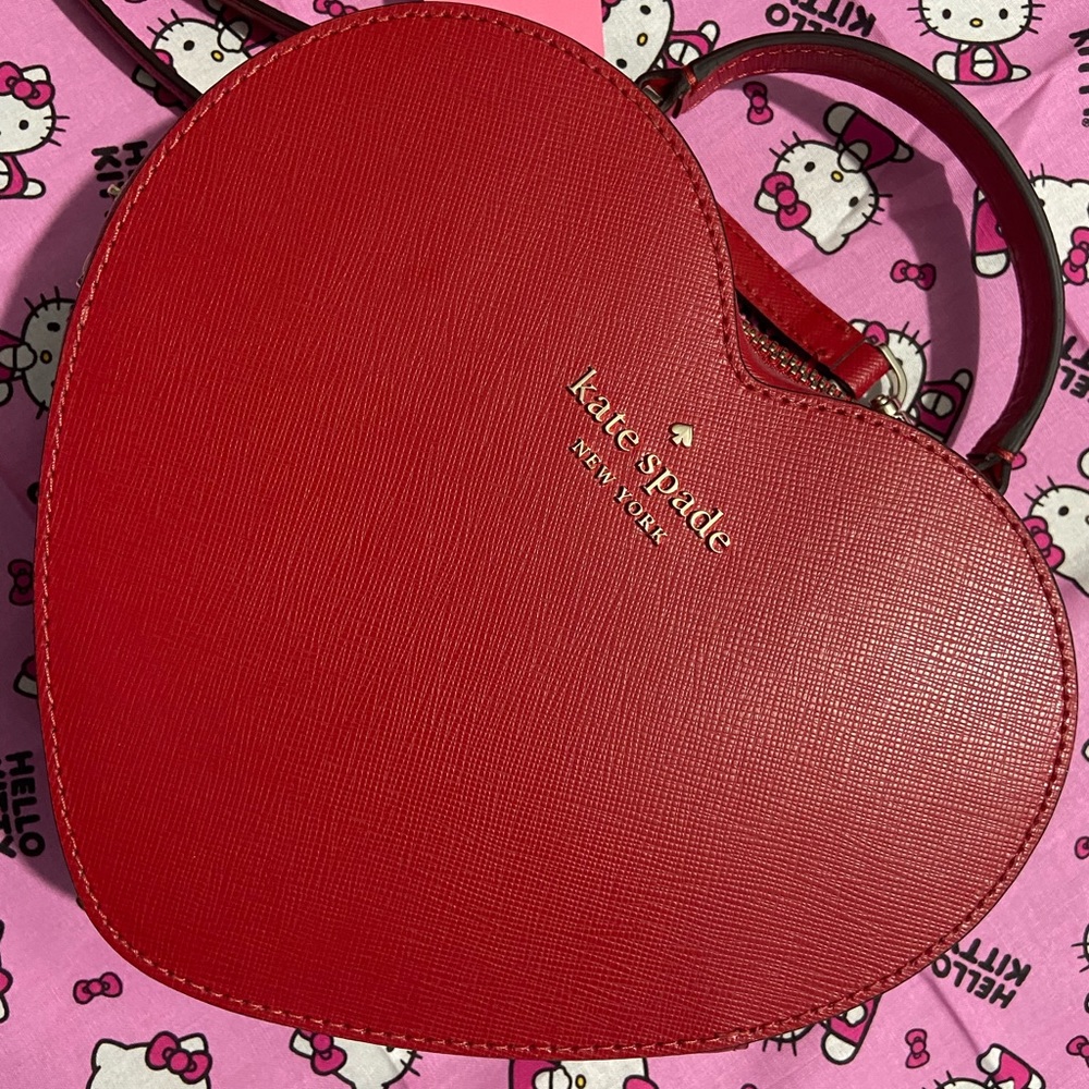 Red Kate spade love shack purse